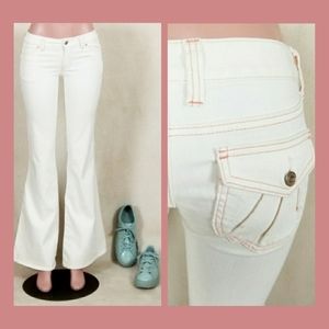 White bell jeans